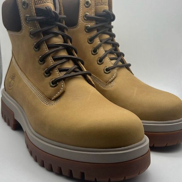 Timberland Arbor Road Waterproof Lace up wheat full grain Boot- Men size 8 - NWB - Picture 1 of 11